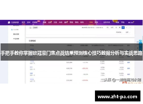 手把手教你掌握欧冠豪门焦点战结果预测核心技巧数据分析与实战思路